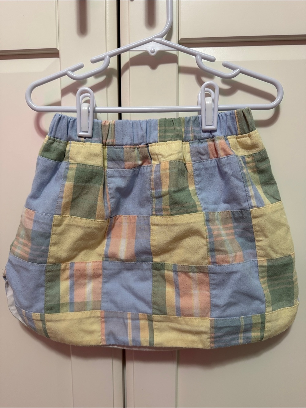 The Beaufort Bonnet Company Pastel Patchwork Skirt — Blue, Pink, Yellow, Green